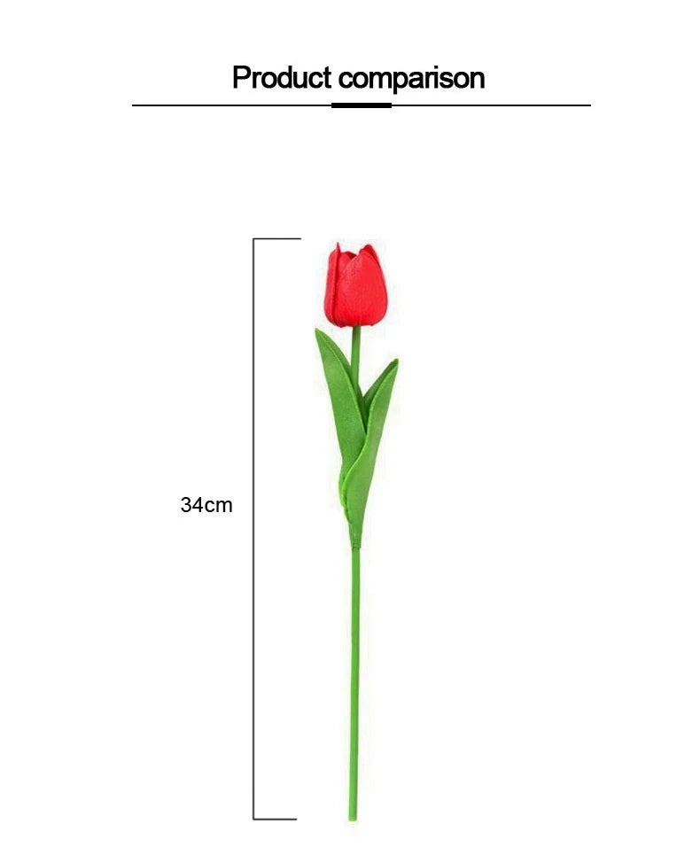 Artificial Silicone Tulips with Stems