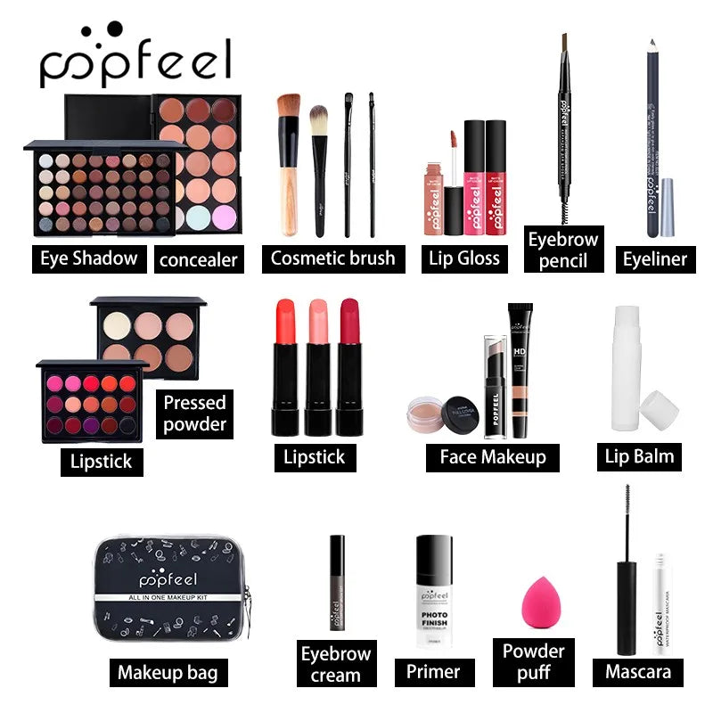 All In One Makeup Kit with Cosmetic Bag