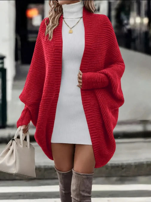 Longline Open Front Knit Cardigan