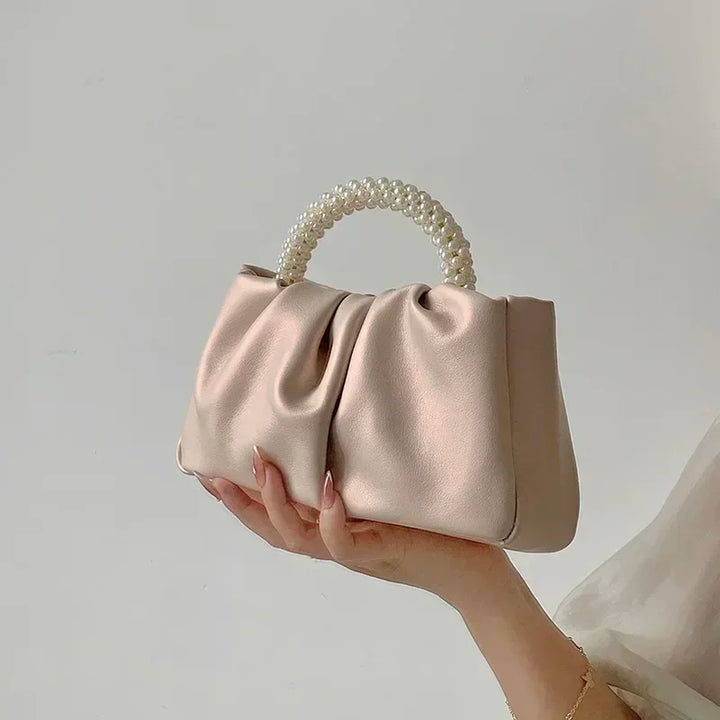 Pearl Handle Evening Clutch Bag