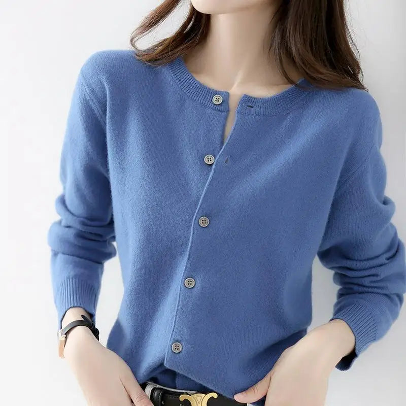 Soft Knit Loose Button Cardigan