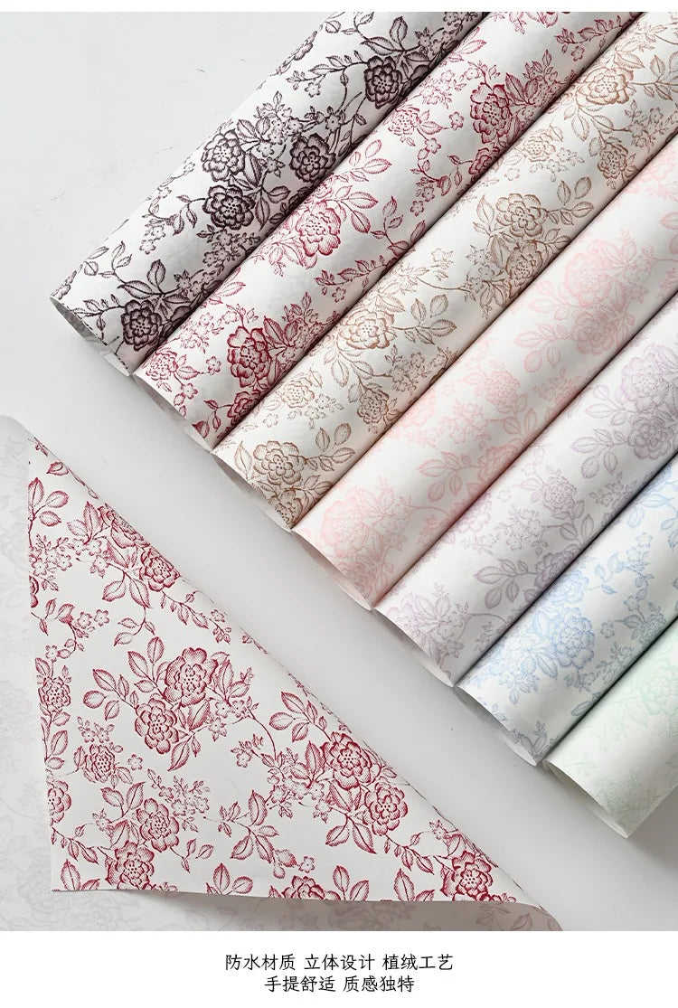 Spring Floral Bouquet Wrapping Paper, 10 Sheets