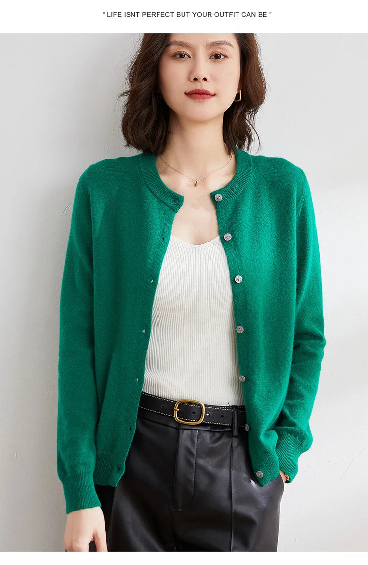 Soft Knit Loose Button Cardigan