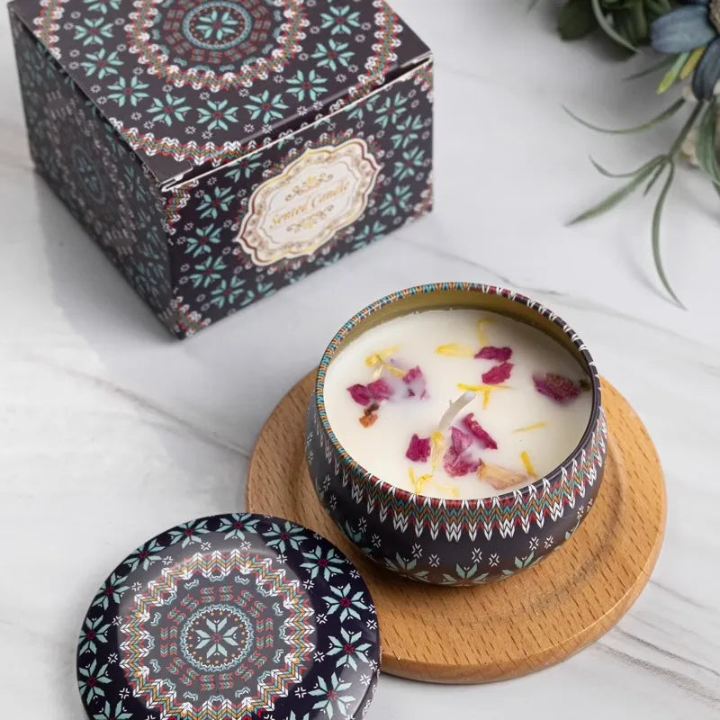 Vintage Soy Wax Scented Candle Tin