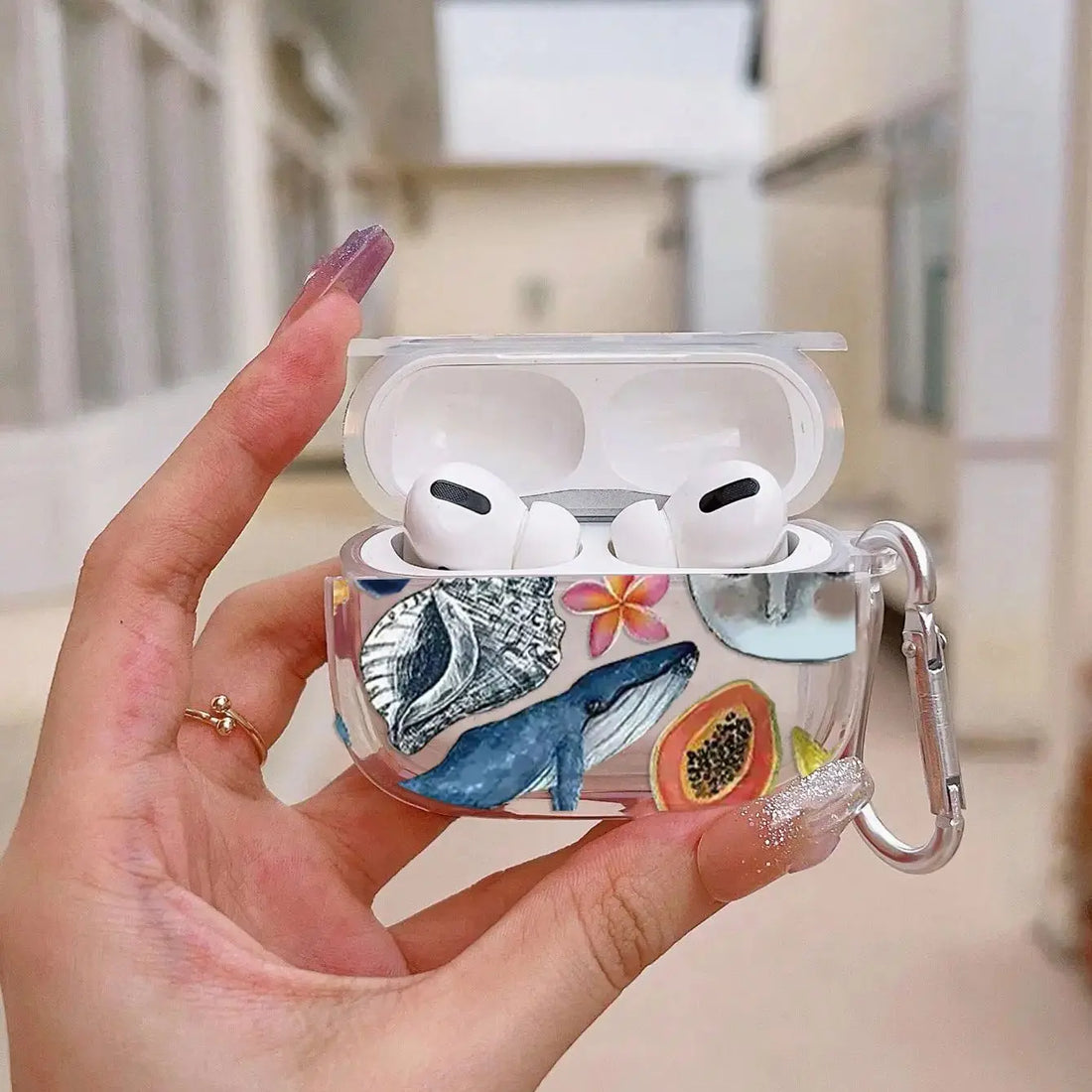 Conch Shell AirPods Case with Hook