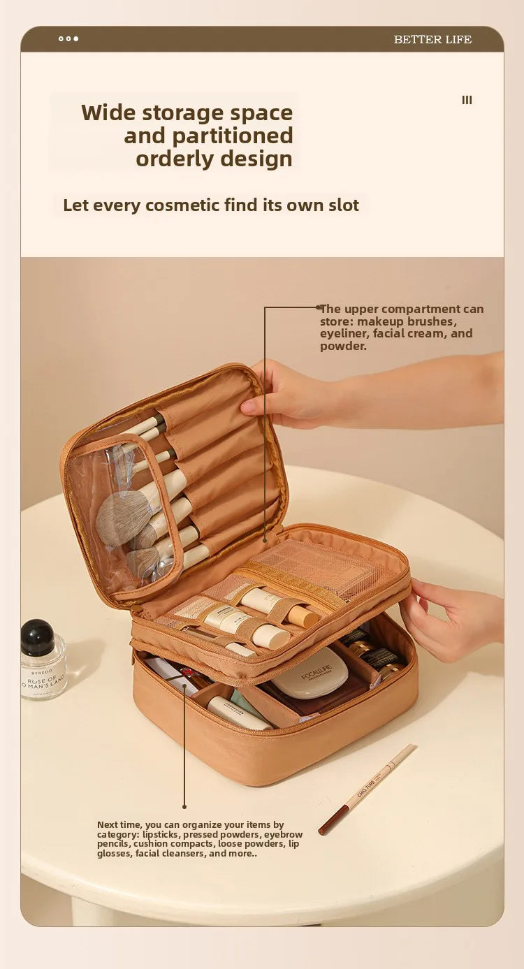 Double Layer Travel Cosmetic Organiser Bag