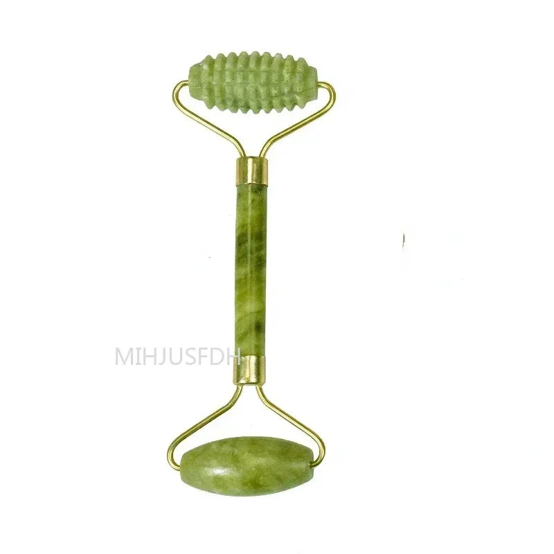 Natural Jade Facial Roller and Gua Sha Set