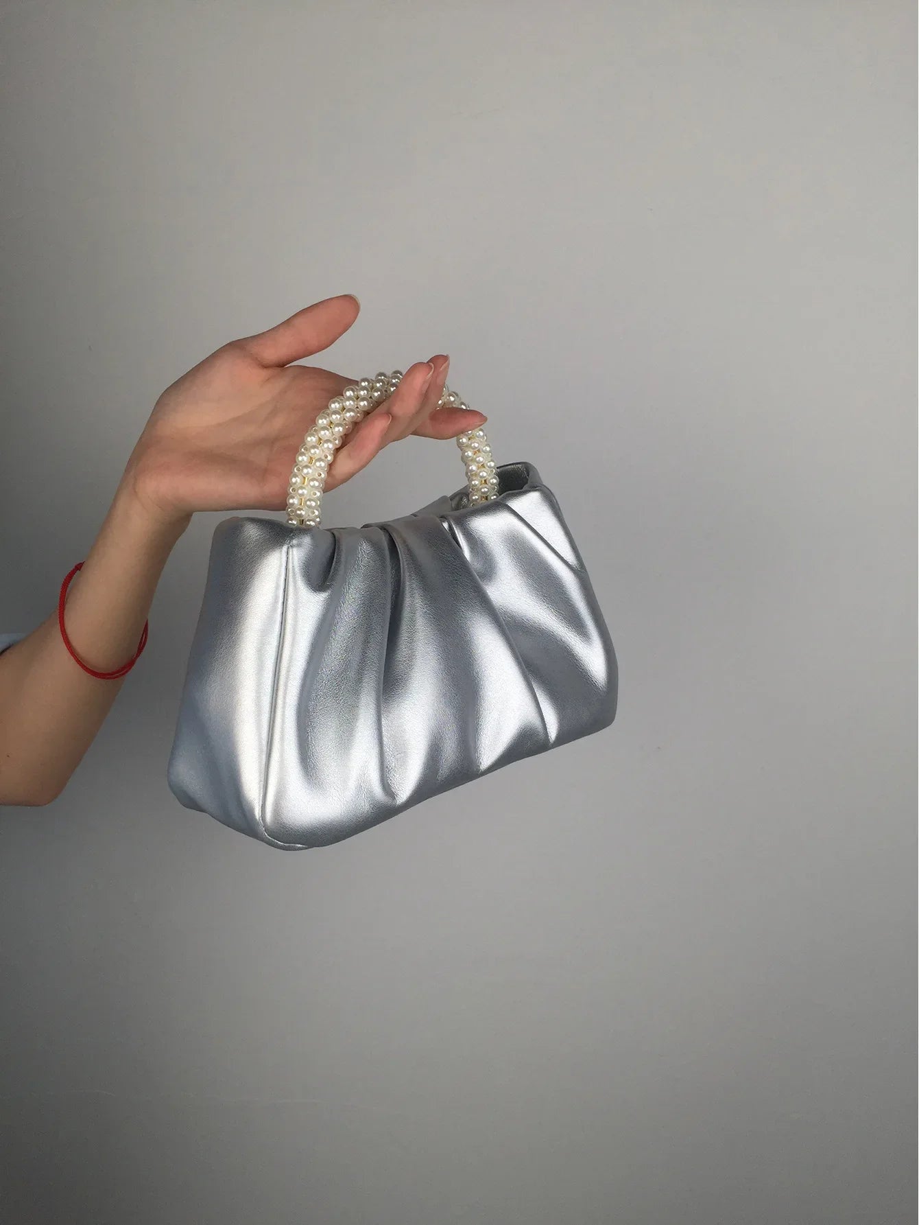 Pearl Handle Evening Clutch Bag