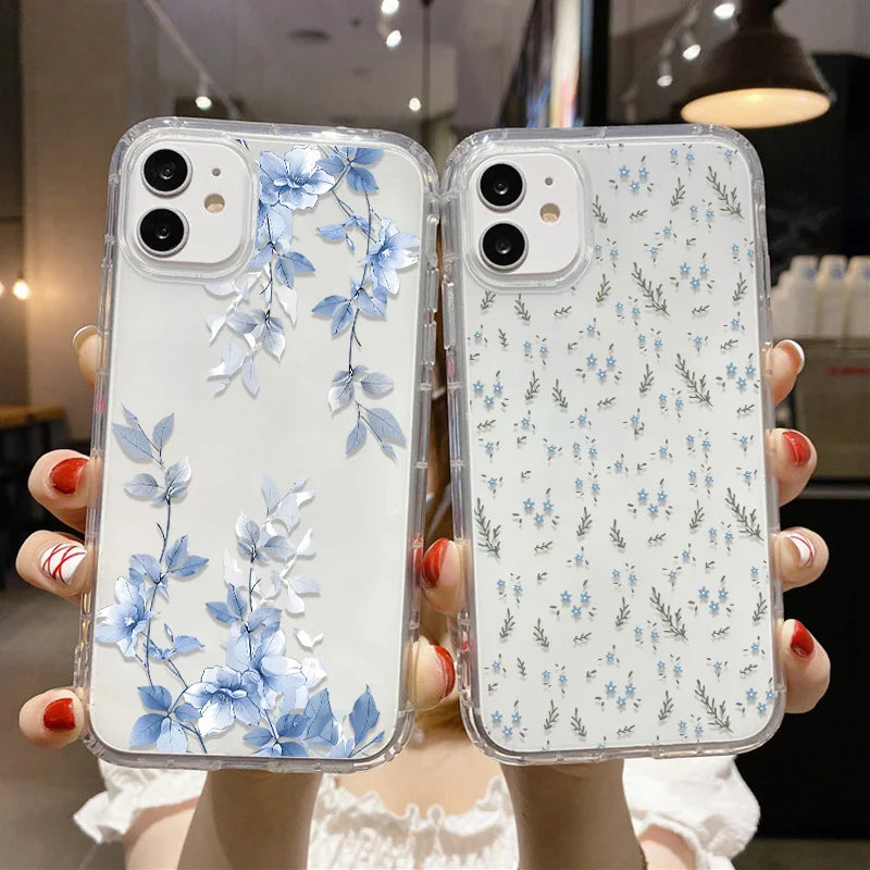 Clear Flower Silicone iPhone Case