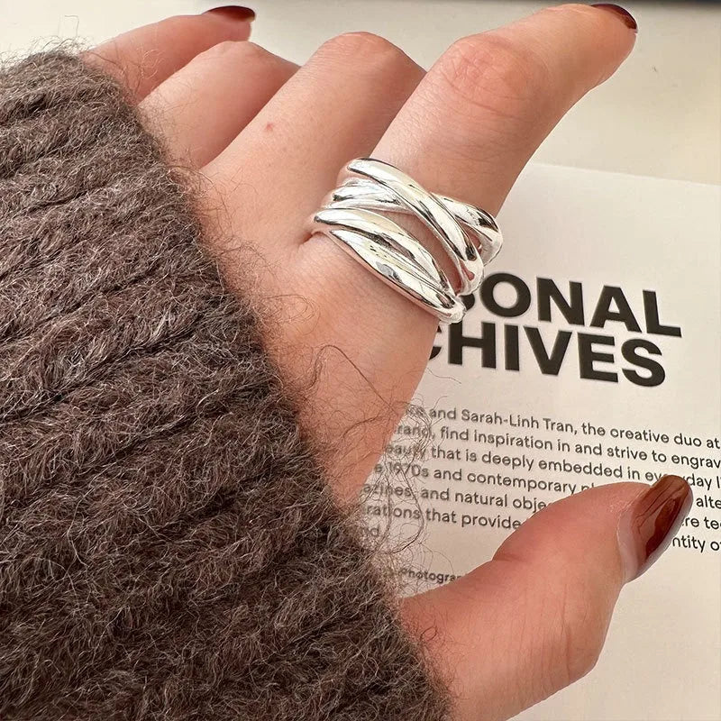 Sterling Silver Wide Open Ring