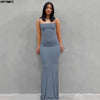 Satin Slip Backless Maxi Dress