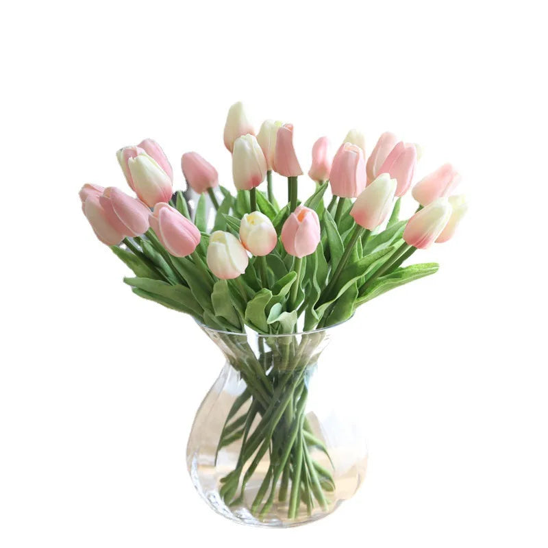 Artificial Silicone Tulips with Stems