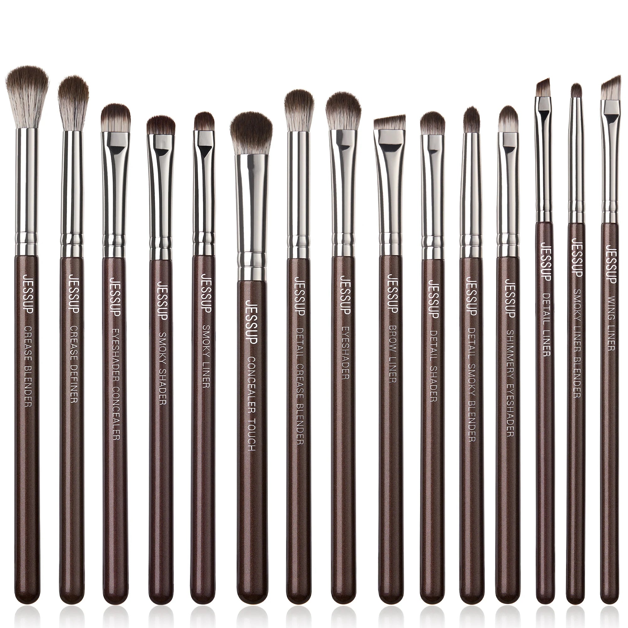 Jessup Synthetic Makeup Brush Set, 15 or 25 Pieces