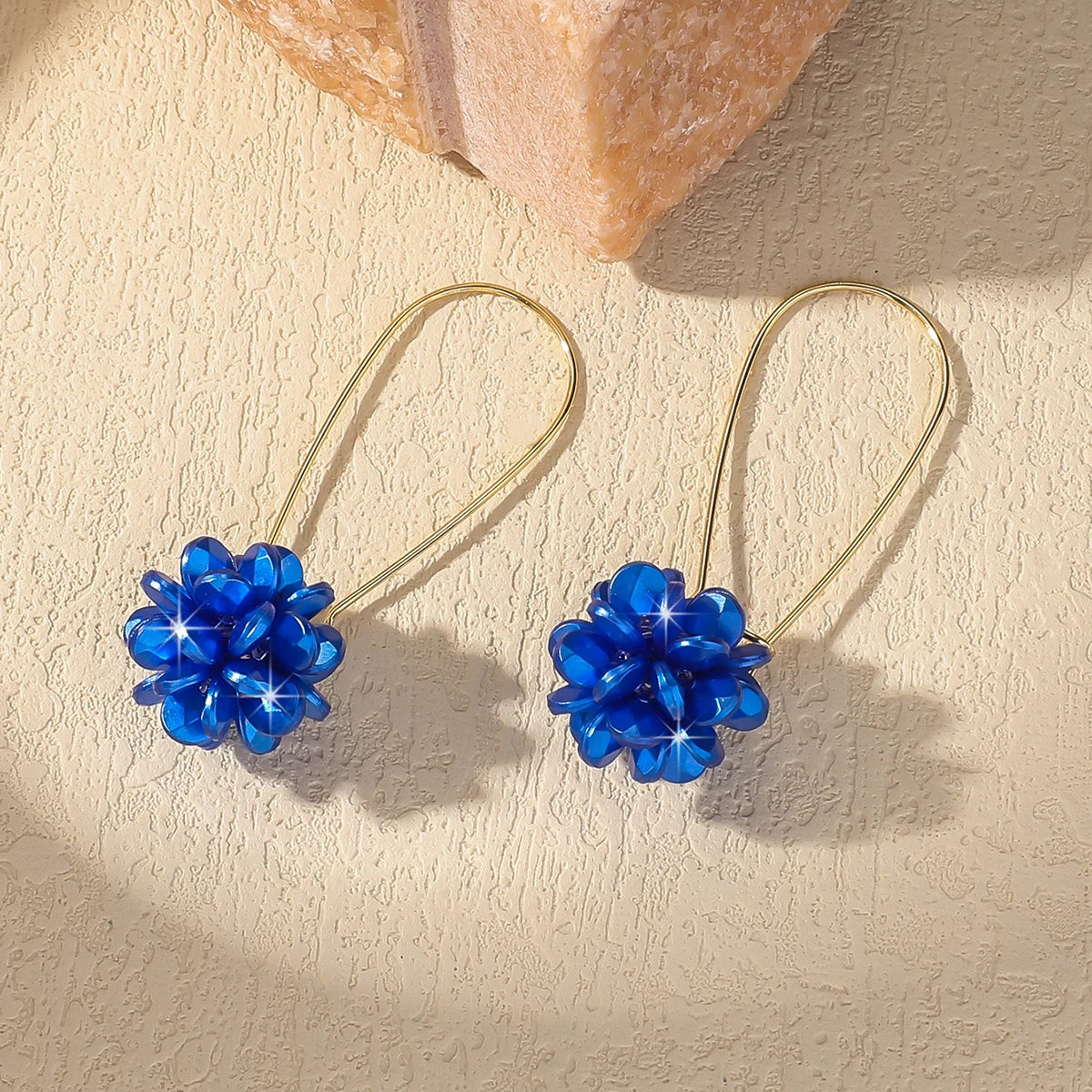 Pearl Petal Ball Drop Earrings