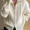 Pure Cashmere Turtleneck Zip Cardigan