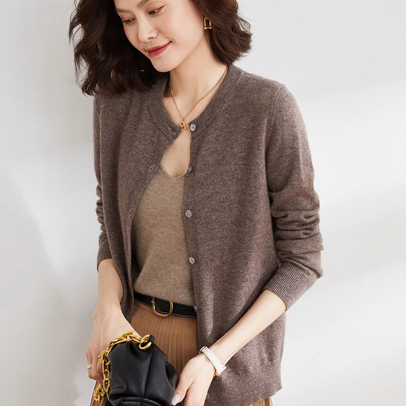 Soft Knit Loose Button Cardigan