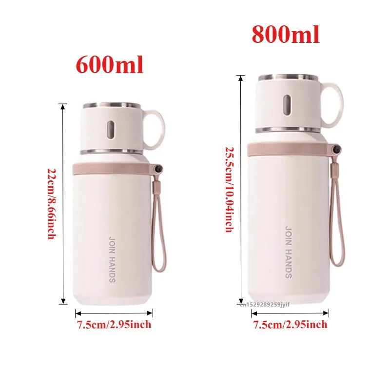 Insulated Stainless Steel Travel Mug, 600ml and 800ml