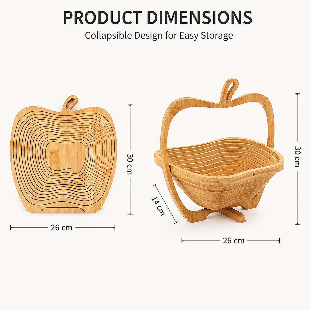 Foldable Bamboo Fruit Basket