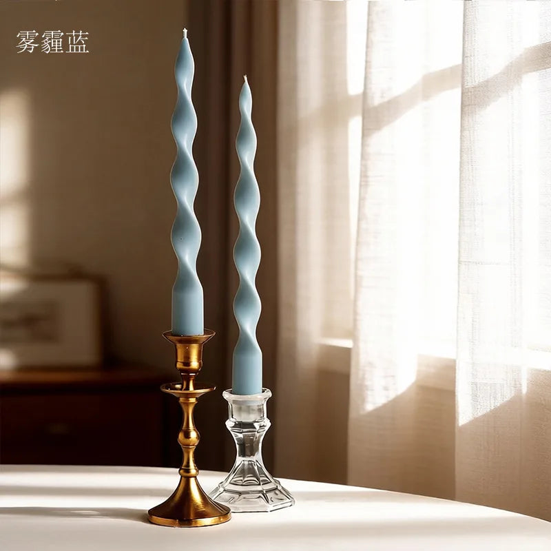 Spiral Twisted Taper Candles, Set of 2