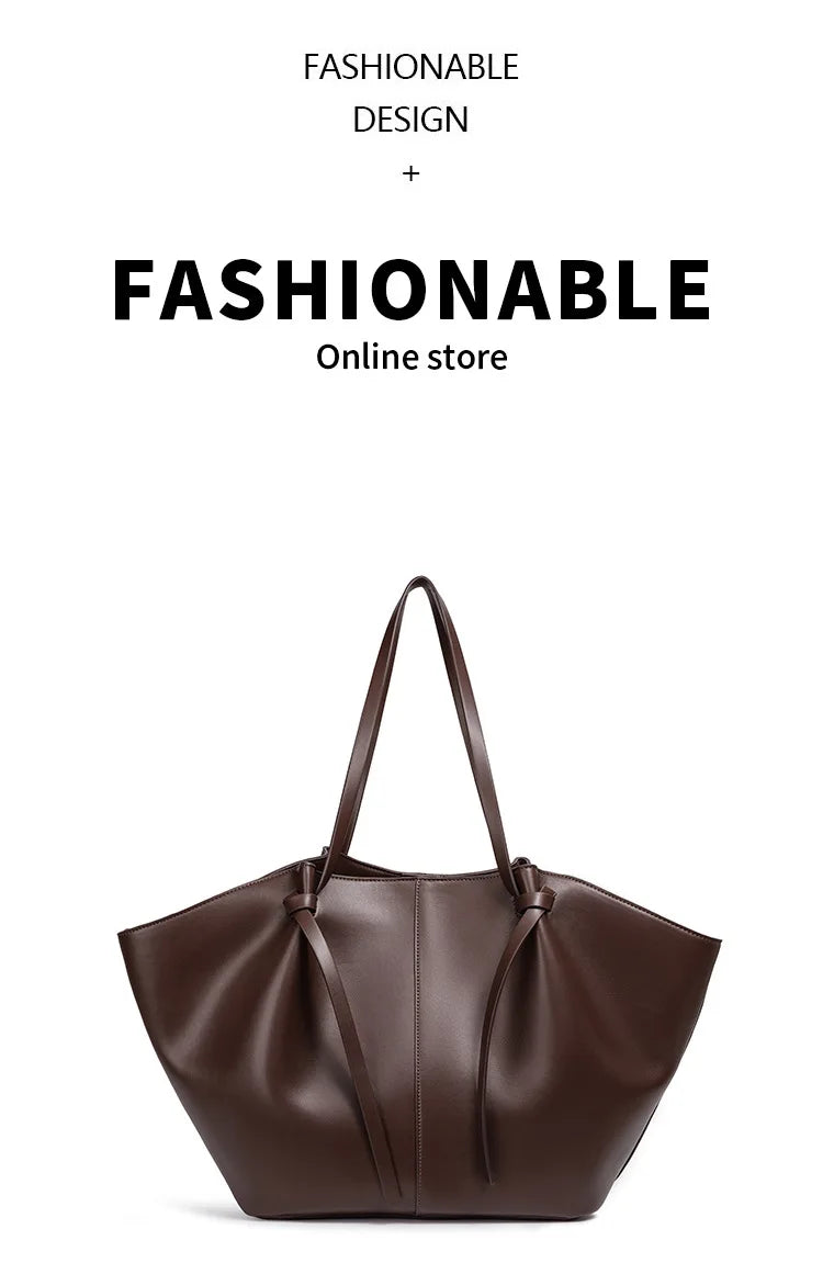 Large Metal Lock Shoulder Tote Bag