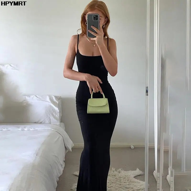 Satin Slip Backless Maxi Dress