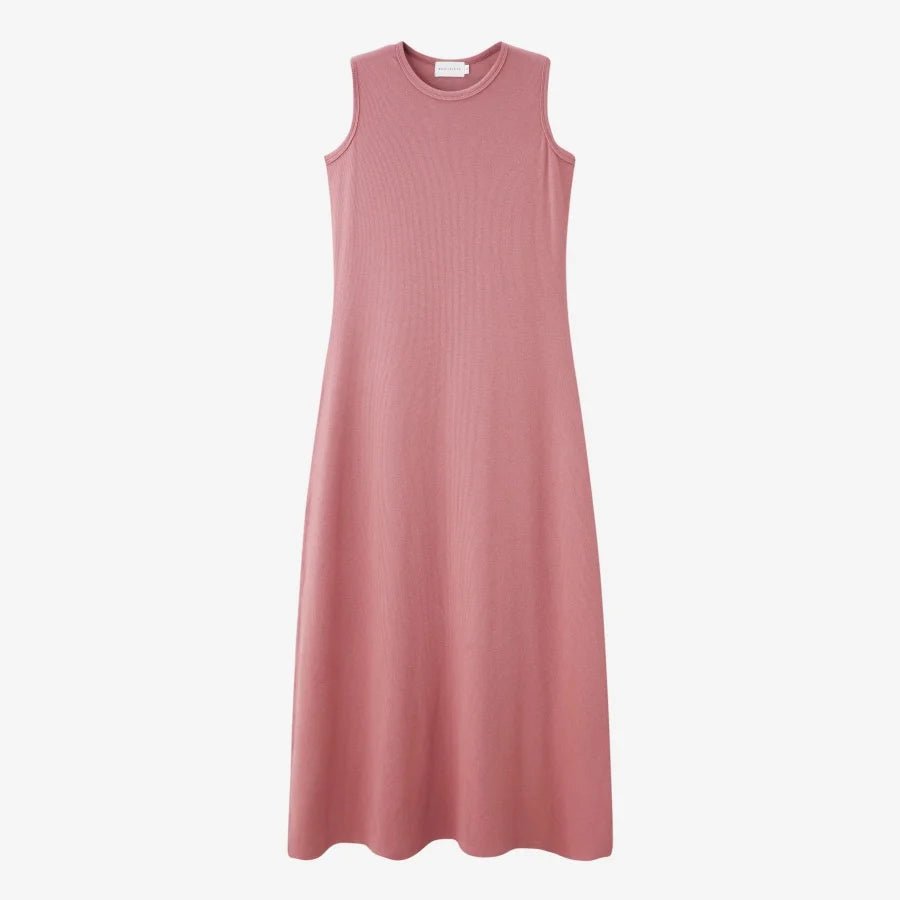 Ribbed Wrap Top and A Line Dress Set