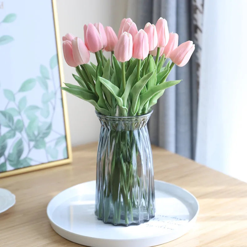 Artificial Silicone Tulips with Stems
