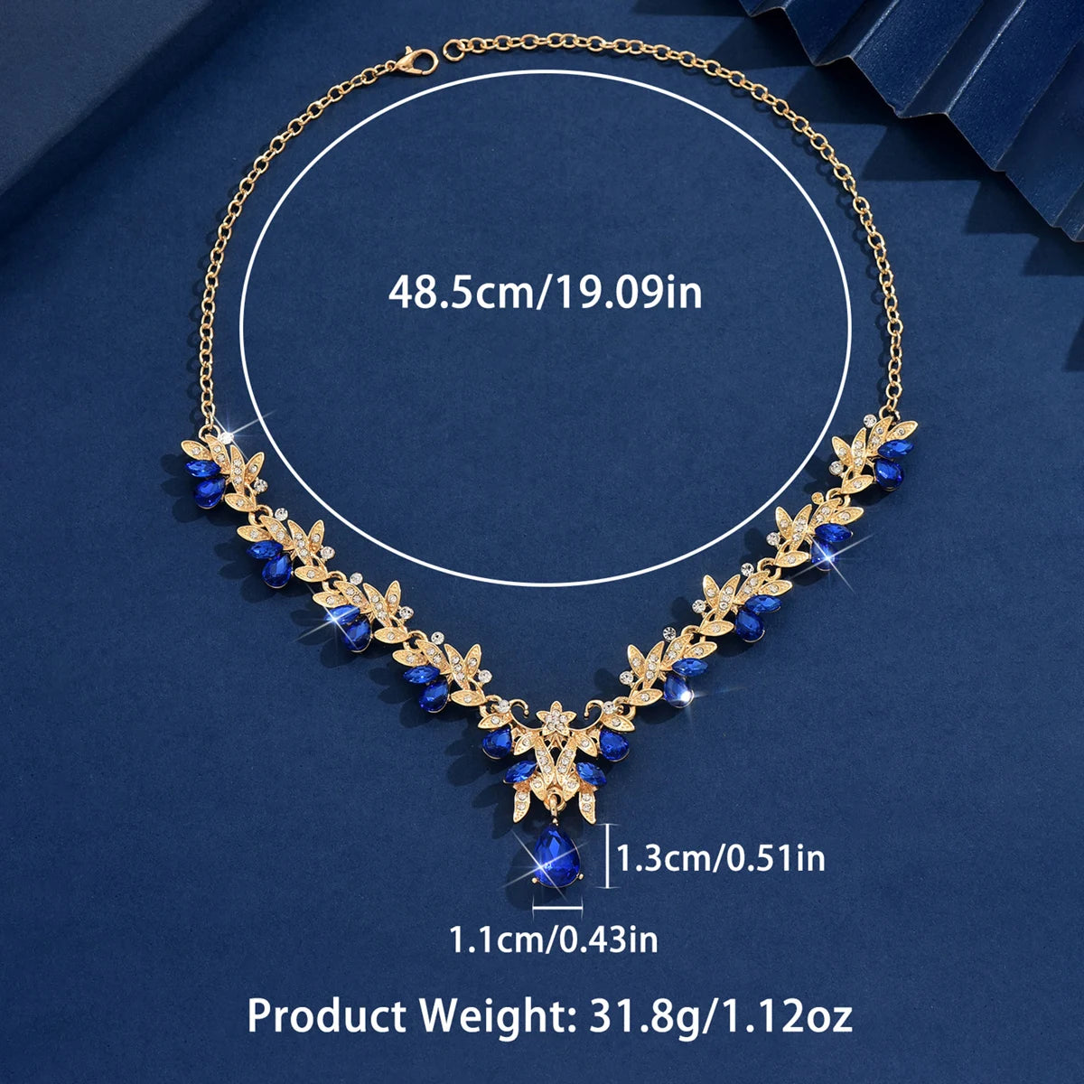 Zircon Water Drop Pendant Necklace