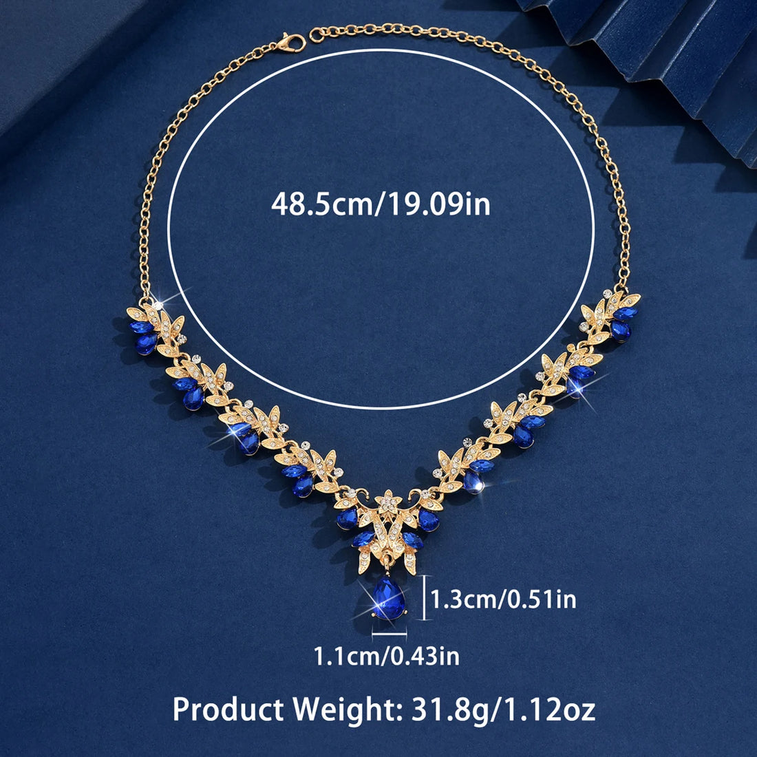 Zircon Water Drop Pendant Necklace