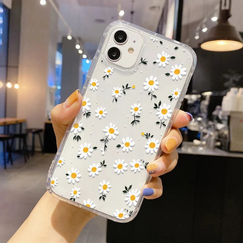 Clear Flower Silicone iPhone Case