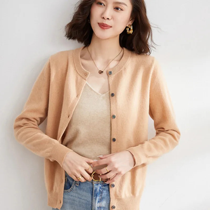Soft Knit Loose Button Cardigan
