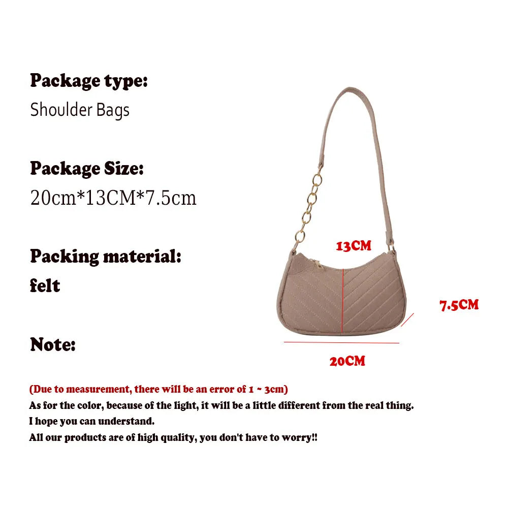 Felt Crescent Underarm Shoulder Bag