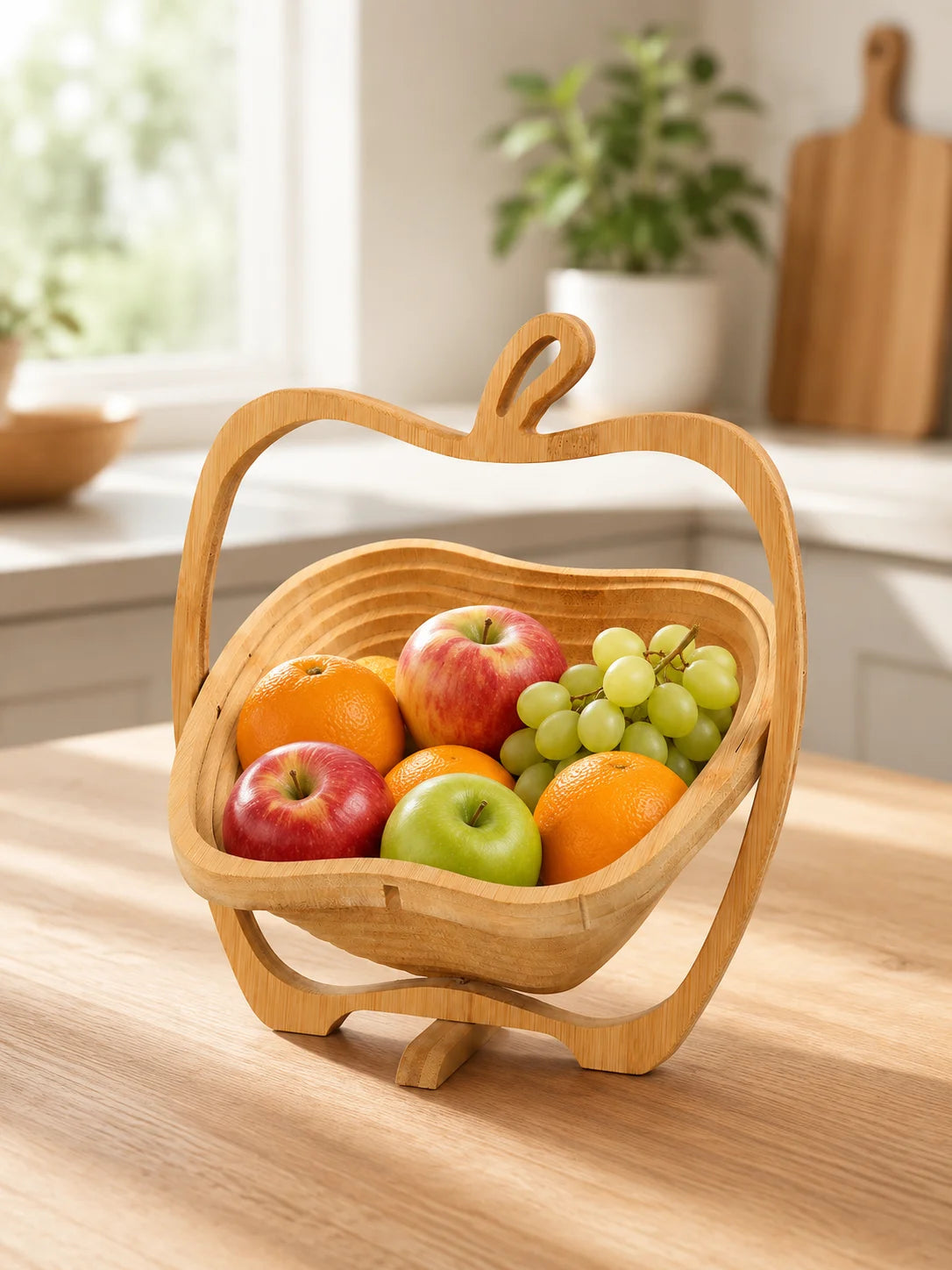Foldable Bamboo Fruit Basket