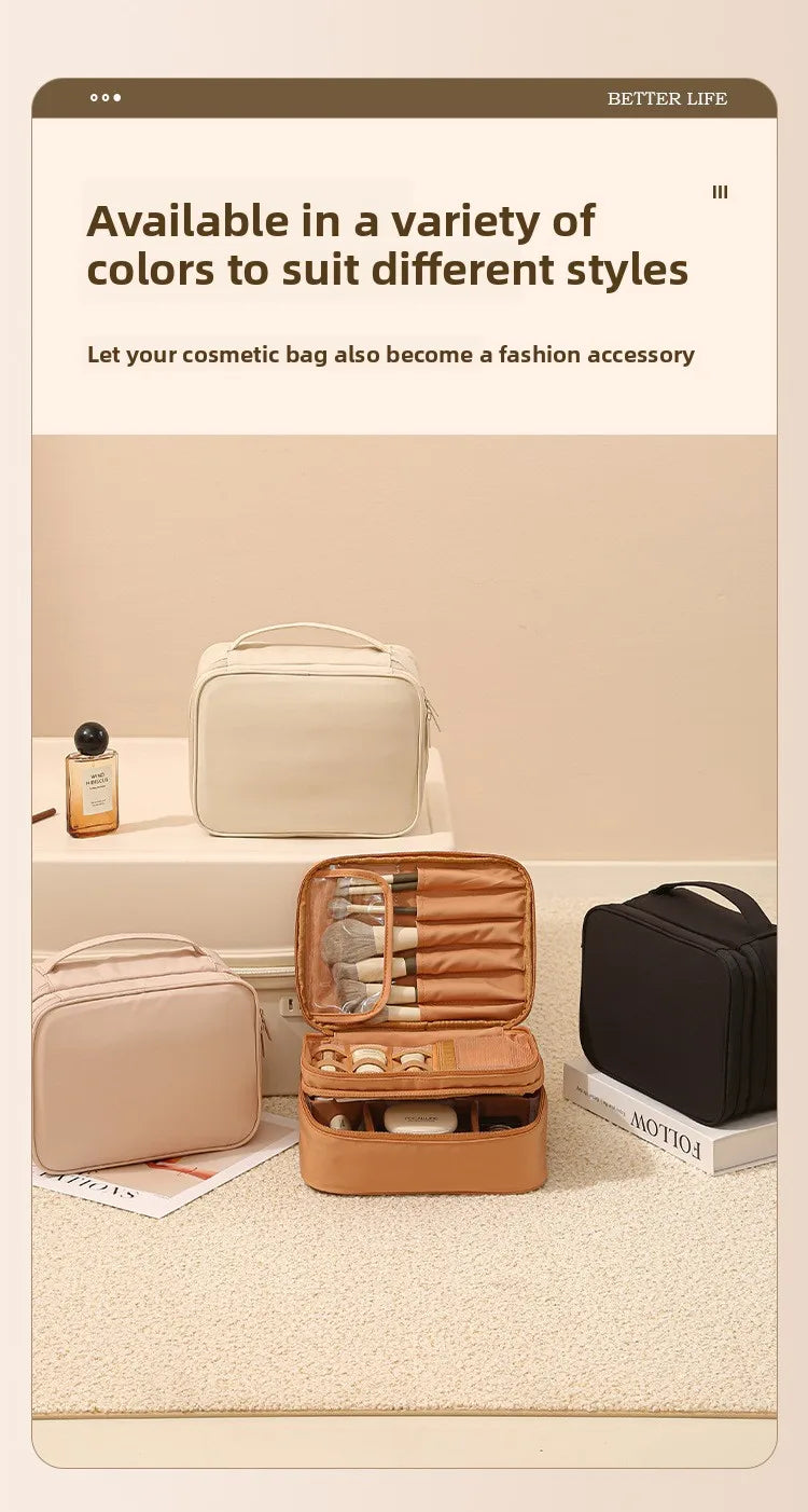 Double Layer Travel Cosmetic Organiser Bag