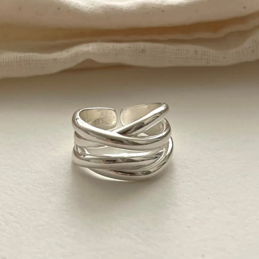 Sterling Silver Wide Open Ring