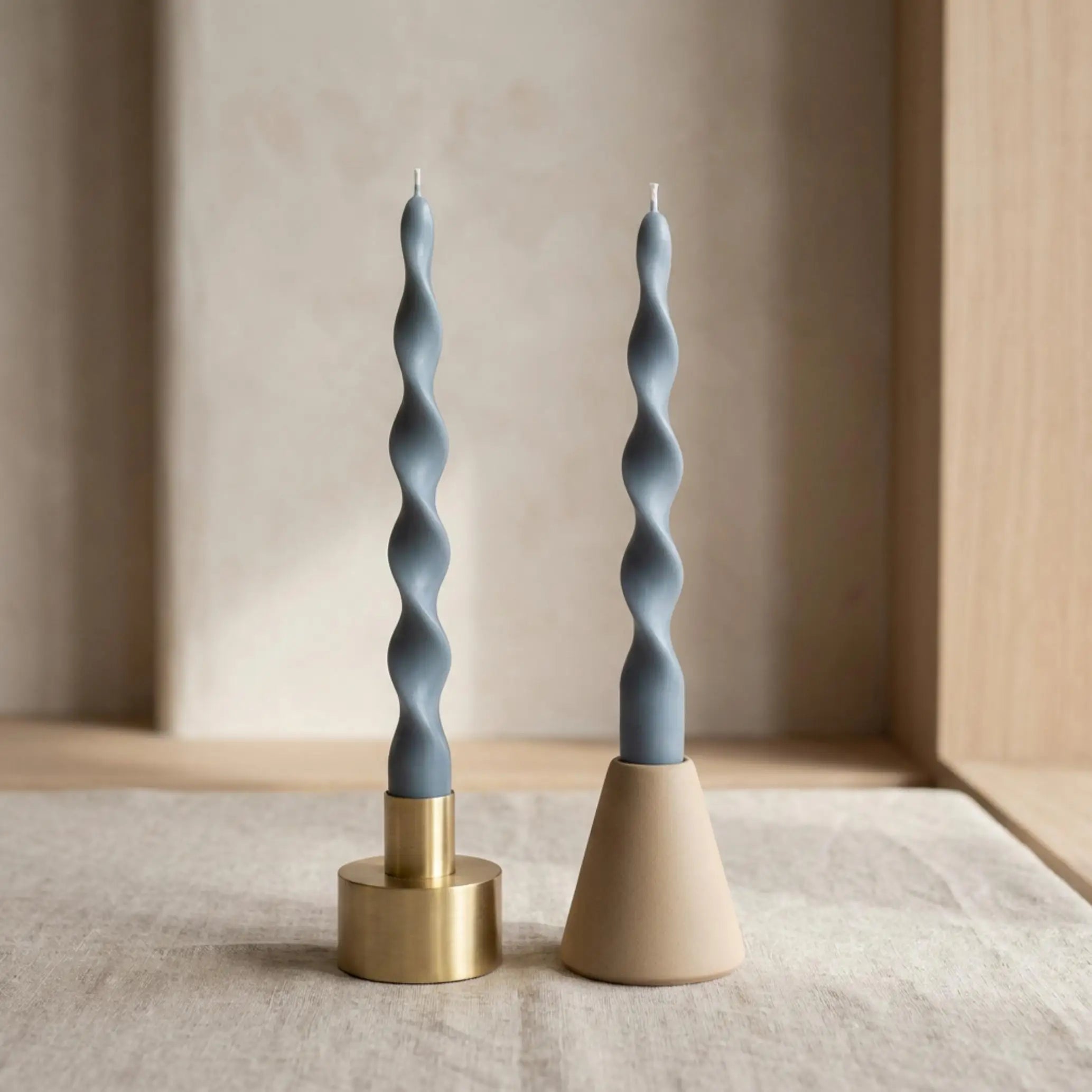 Spiral Twisted Taper Candles, Set of 2