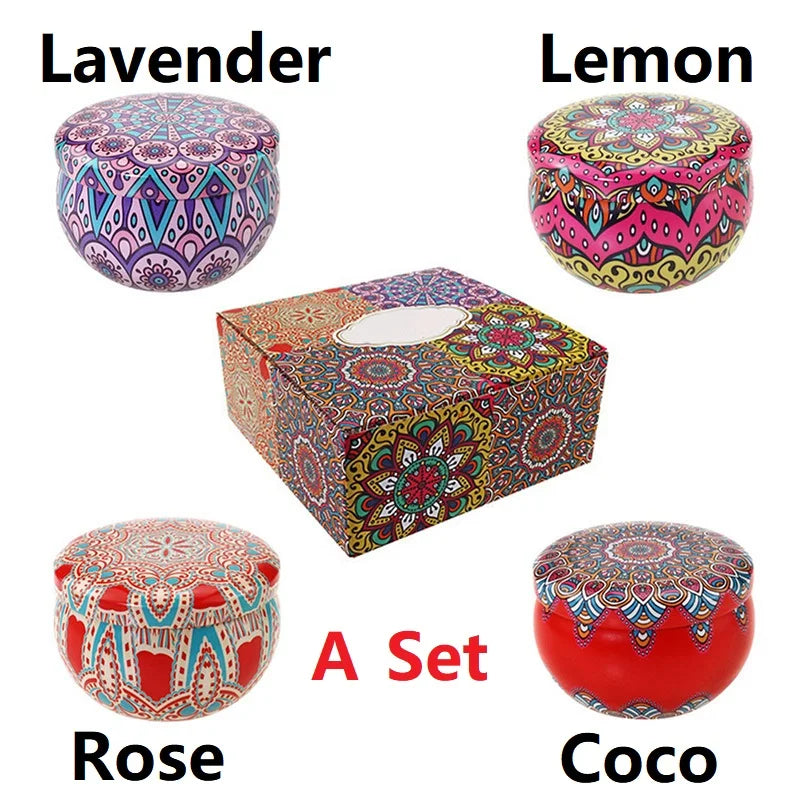 Vintage Soy Wax Scented Candle Tin