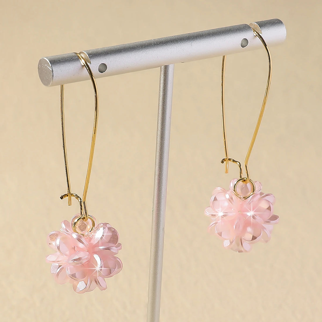 Pearl Petal Ball Drop Earrings