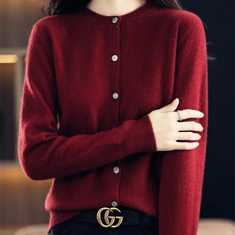 Soft Knit Loose Button Cardigan