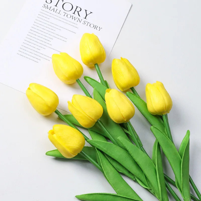 Artificial Silicone Tulips with Stems