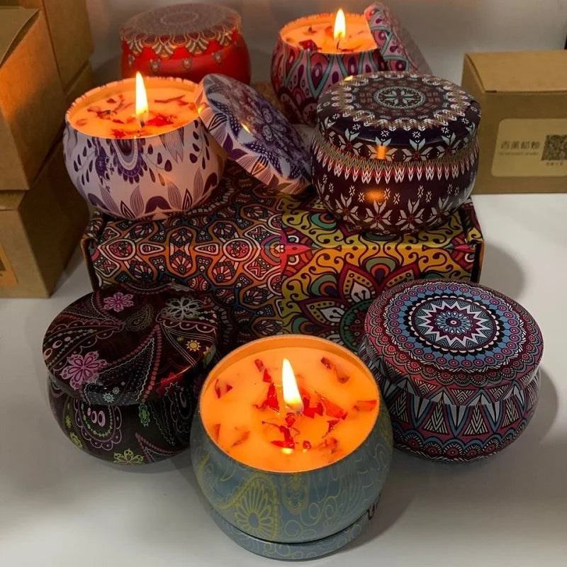 Vintage Soy Wax Scented Candle Tin