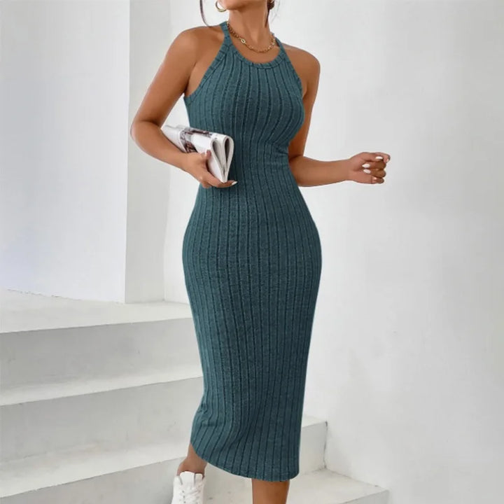 Ribbed Knit Longline Tank Dress