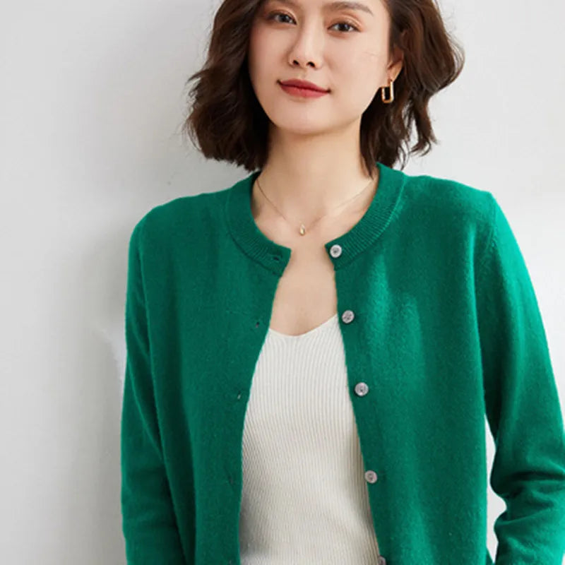 Soft Knit Loose Button Cardigan