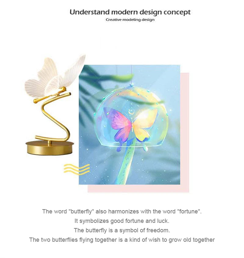 Nordic Butterfly LED Table Lamp