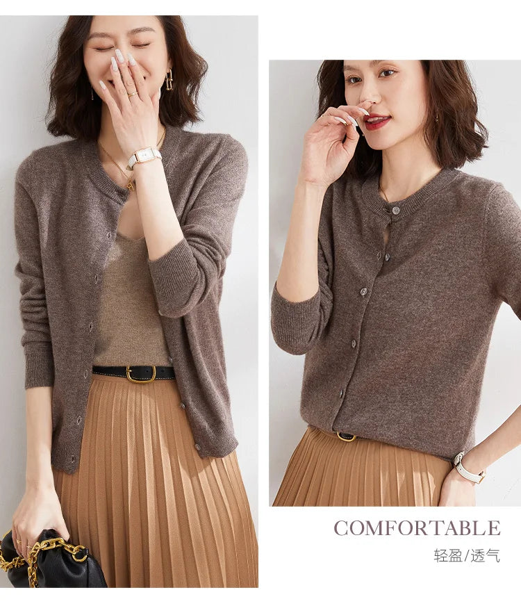 Soft Knit Loose Button Cardigan