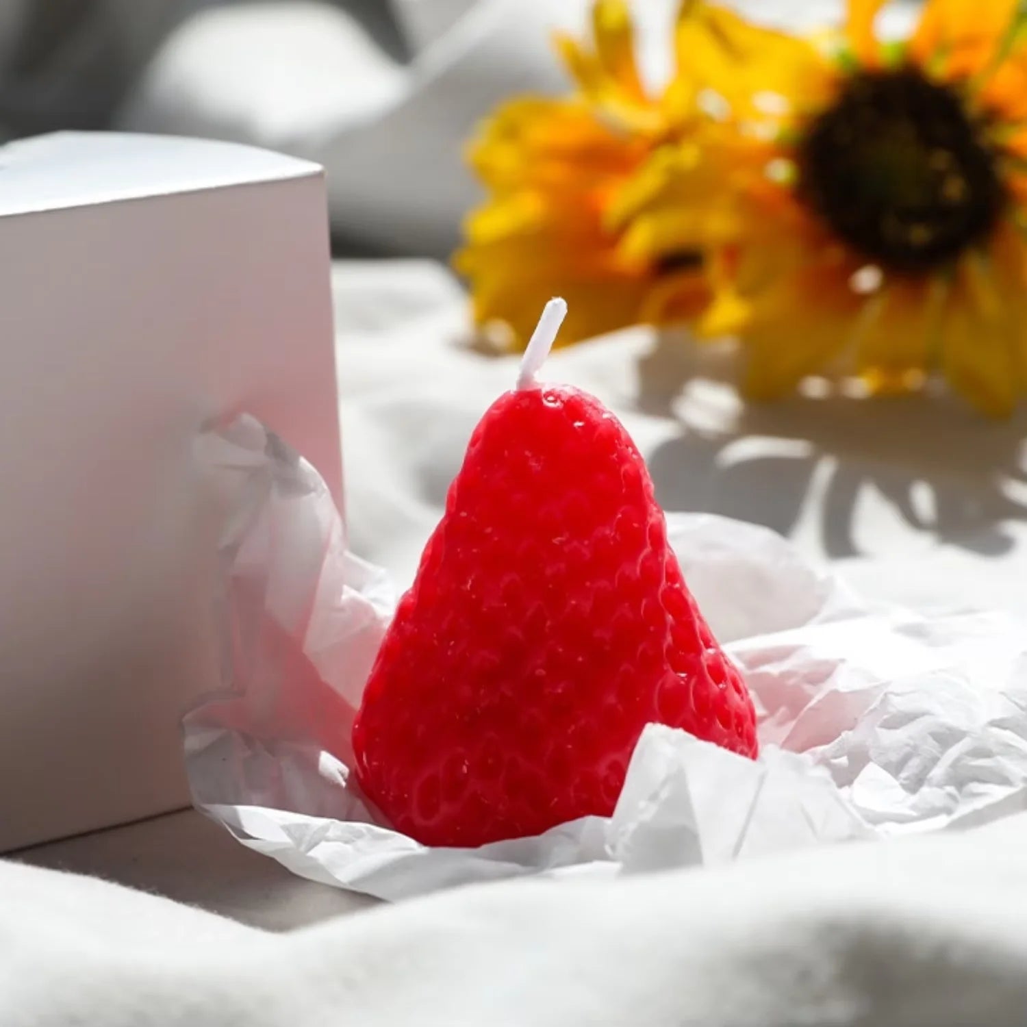 Strawberry Scented Candles, Set of 5