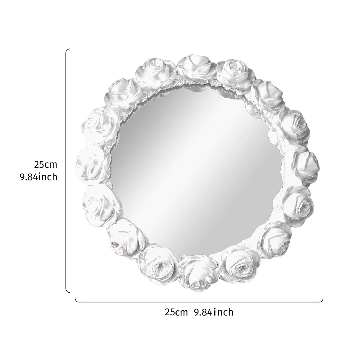 Golden Rose Mirrored Trinket Tray
