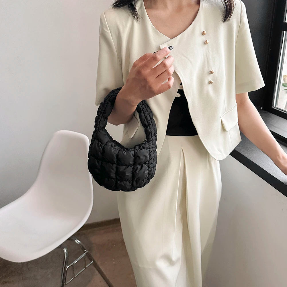 Quilted Padded Cloud Crossbody Bag