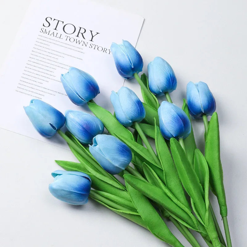 Artificial Silicone Tulips with Stems