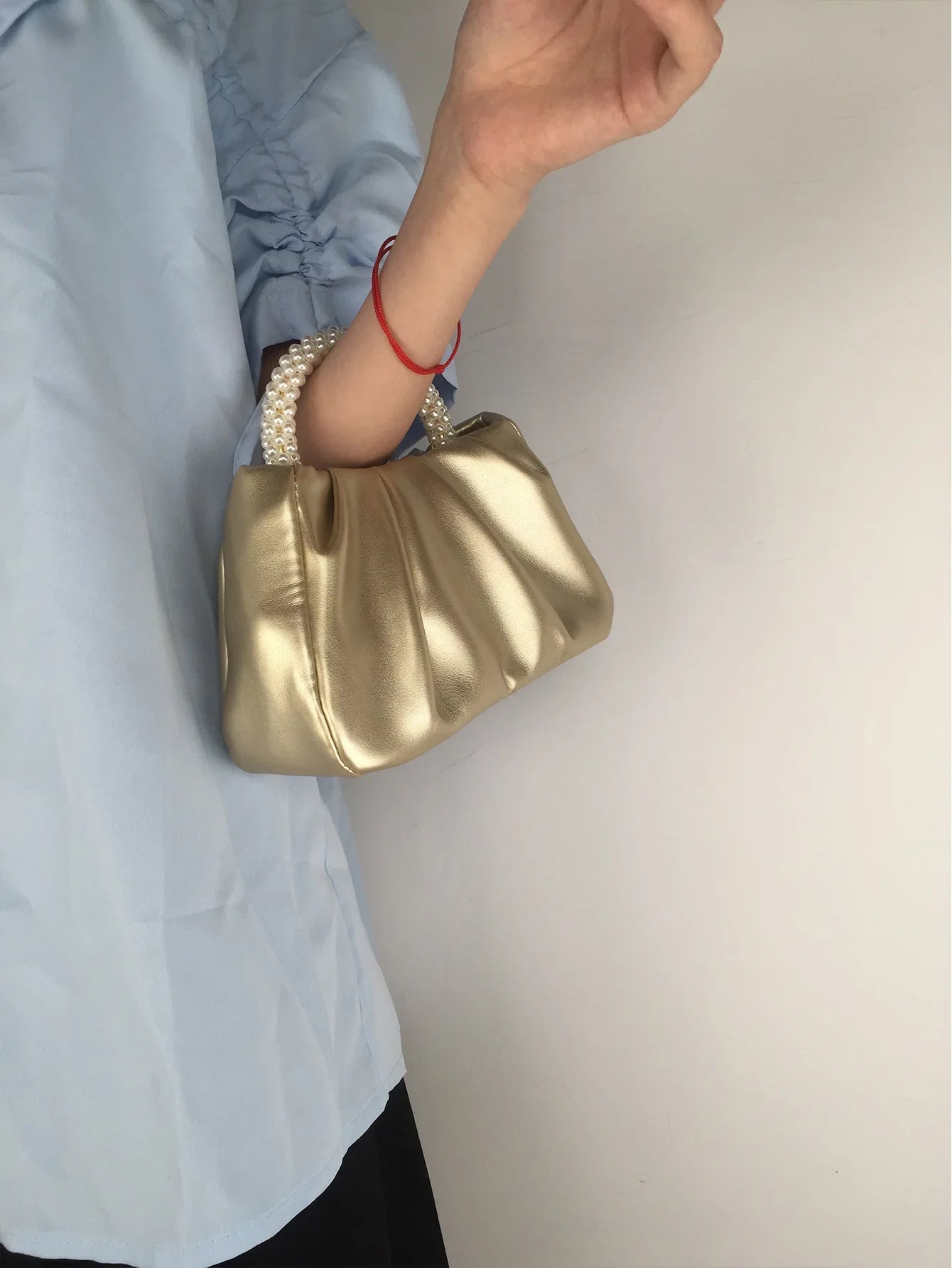 Pearl Handle Evening Clutch Bag
